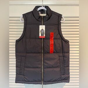 Men's Gray Puffer Vest, M